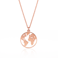 World Halskette Silber