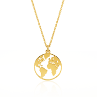 World Halskette Silber