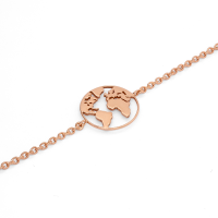 Armband Weltkugel in Silber