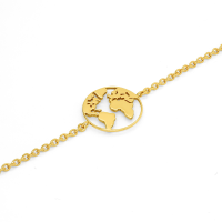 Armband Weltkugel in Silber