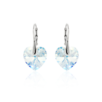 Ohrh&auml;nger mit Swarovski Kristall HEART