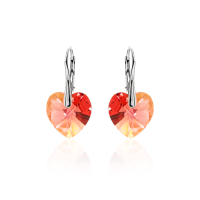 Ohrh&auml;nger mit Swarovski Kristall HEART