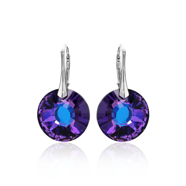 Ohrh&auml;nger mit Swarovski Kristall SUN Heliotrope