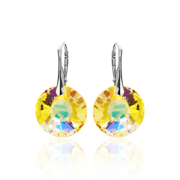 Ohrh&auml;nger mit Swarovski Kristall SUN Aurora Borealis