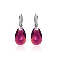 Ohrh&auml;nger mit Swarovski Kristall PEAR Amethyst Shimmer