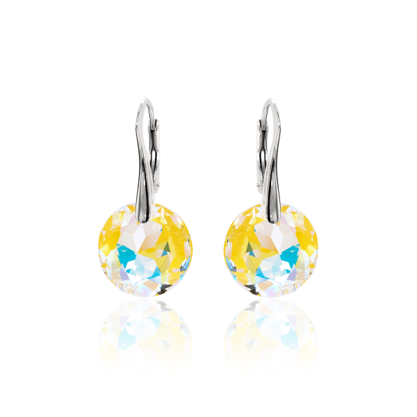 Ohrh&auml;nger mit Swarovski Kristall CLASSIC CUT Aurora Borealis