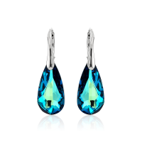 Ohrh&auml;nger mit Swarovski Kristall TEAR Bermuda Blue