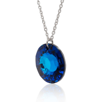 Halskette mit Swarovski Kristall SUN Bermuda Blue