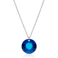 Halskette mit Swarovski Kristall SUN Bermuda Blue
