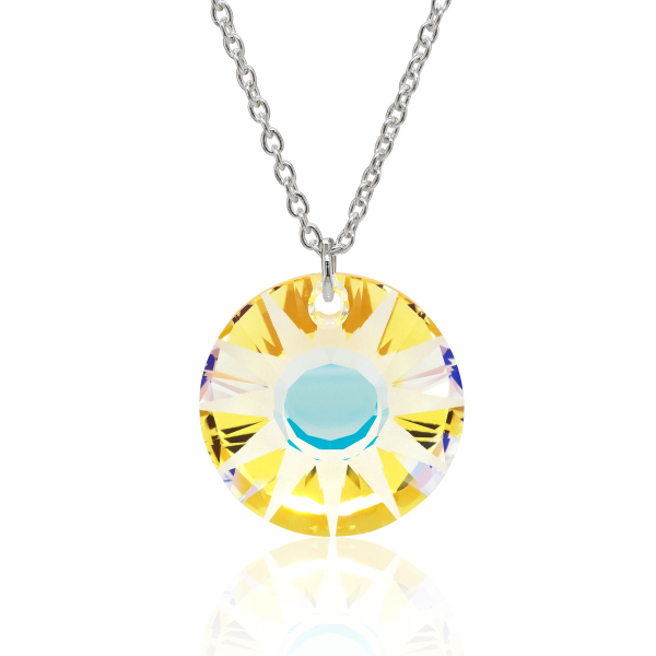 Halskette mit Swarovski Kristall SUN G Aurora Borealis