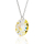 Halskette mit Swarovski Kristall SUN G Aurora Borealis