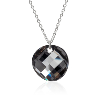 Halskette mit Swarovski Kristall TWIST Silver Night