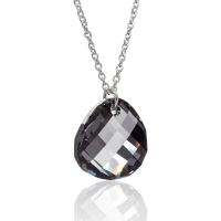 Halskette mit Swarovski Kristall TWIST Silver Night