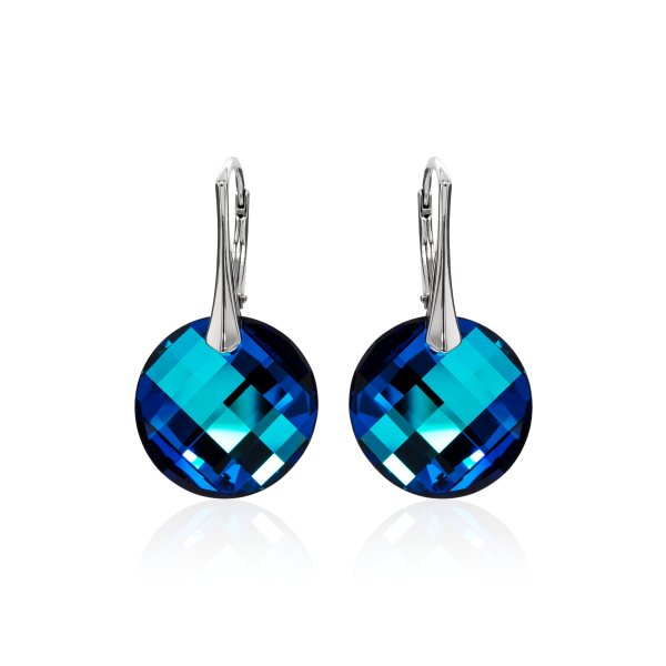 Ohrh&auml;nger mit Swarovski Kristall TWIST Bermuda Blue