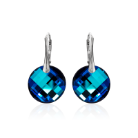 Ohrh&auml;nger mit Swarovski Kristall TWIST Bermuda Blue