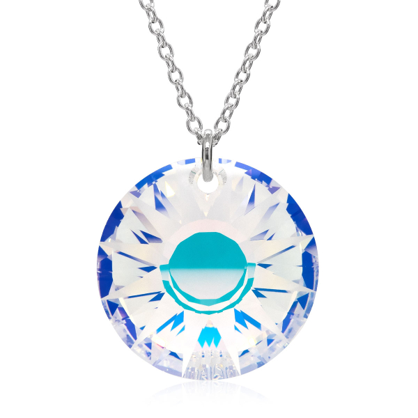 Halskette mit Swarovski Kristall SUN G Aurora Borealis