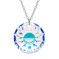 Halskette mit Swarovski Kristall SUN G Aurora Borealis