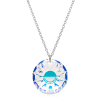 Halskette mit Swarovski Kristall SUN G Aurora Borealis