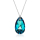 Halskette mit Swarovski Kristall PEAR Bermuda Blue
