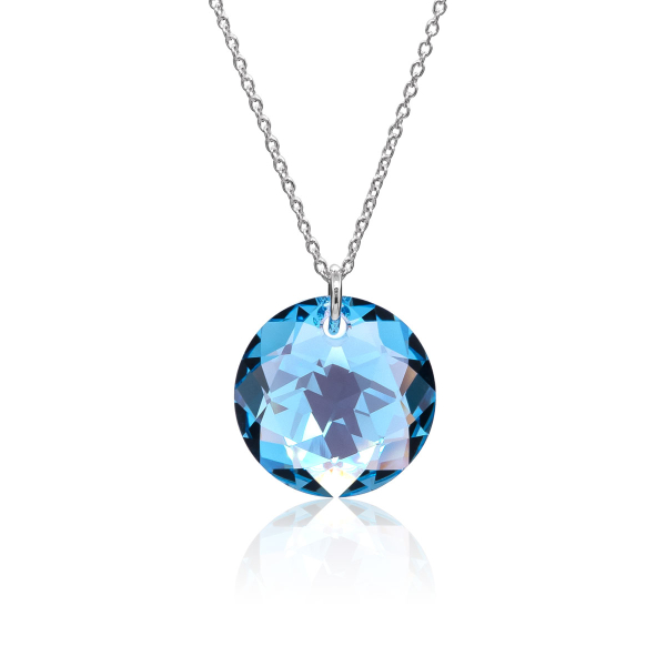 Halskette mit Swarovski Kristall CLASSIC CUT Aquamarine Shimmer