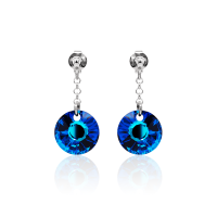 Ohrstecker mit Swarovski Kristall SUN Bermuda Blue