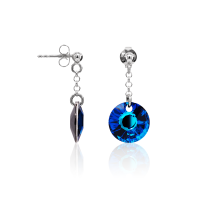 Ohrstecker mit Swarovski Kristall SUN Bermuda Blue