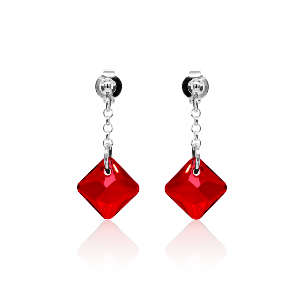 Ohrstecker mit Swarovski Kristall PRINCESS CUT Light Siam