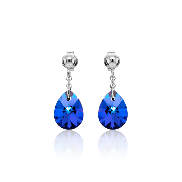 Ohrstecker mit Swarovski Kristall MINI PEAR Heliotrope
