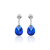 Ohrstecker mit Swarovski Kristall MINI PEAR Heliotrope