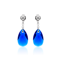 Ohrstecker mit Swarovski Kristall PEAR Majestic Blue