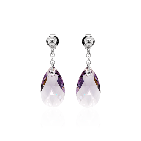 Ohrstecker mit Swarovski Kristall PEAR Violett
