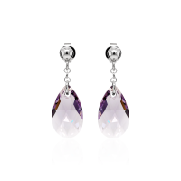 Ohrstecker mit Swarovski Kristall PEAR Violett