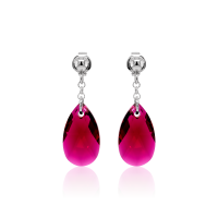 Ohrstecker mit Swarovski Kristall PEAR Ruby