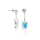 Ohrstecker mit Swarovski Kristall EMERALD CUT Aurora Borealis