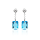 Ohrstecker mit Swarovski Kristall EMERALD CUT Aquamarine