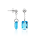 Ohrstecker mit Swarovski Kristall EMERALD CUT Aquamarine