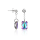Ohrstecker mit Swarovski Kristall EMERALD CUT Vitrail Light