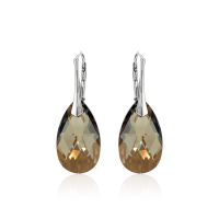 Ohrh&auml;nger mit Swarovski Kristall PEAR Bronze Shade