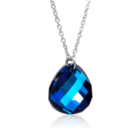 Halskette mit Swarovski Kristall TWIST Bermuda Blue
