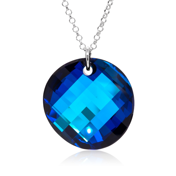 Halskette mit Swarovski Kristall TWIST Bermuda Blue