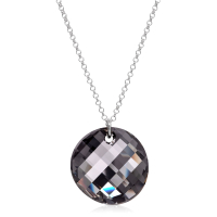 Halskette mit Swarovski Kristall TWIST Silver Night