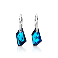 Ohrh&auml;nger mit Swarovski Kristall DE-ART Bermuda Blue