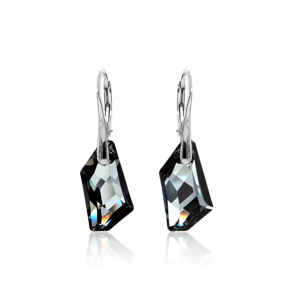 Ohrh&auml;nger mit Swarovski Kristall DE-ART Silver Night