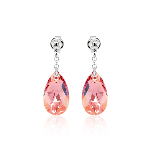 Ohrstecker mit Swarovski Kristall PEAR Light Ros&eacute; Shimmer
