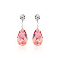 Ohrstecker mit Swarovski Kristall PEAR Light Ros&eacute;...
