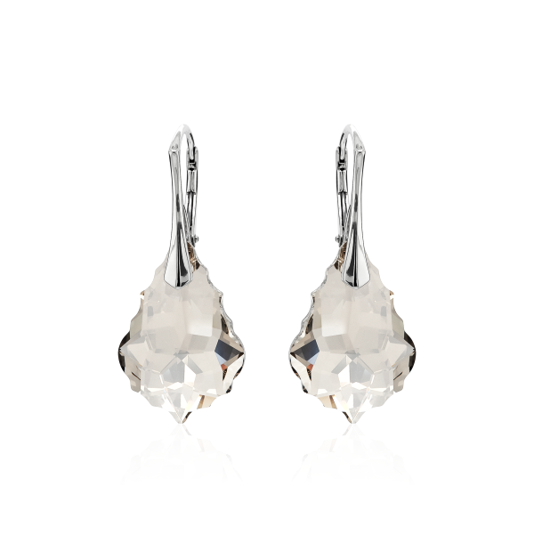 Ohrh&auml;nger mit Swarovski Kristall BAROQUE Silver Shade