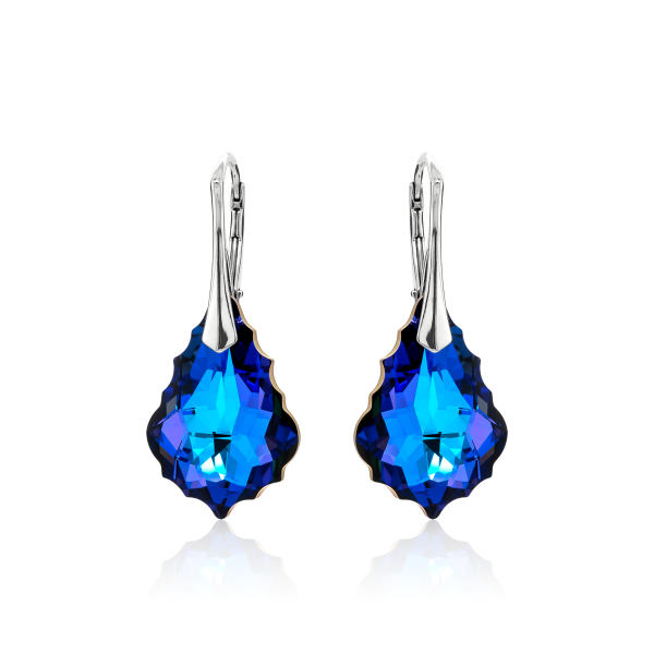 Ohrh&auml;nger mit Swarovski Kristall BAROQUE Heliotrope