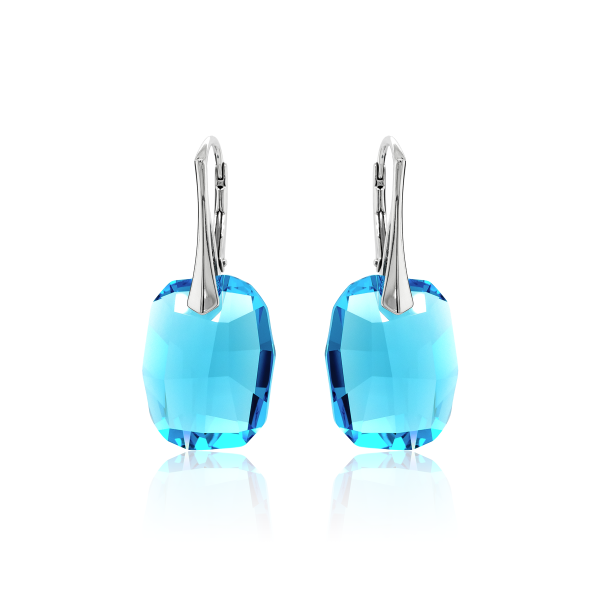 Ohrh&auml;nger mit Swarovski Kristall GRAPHIC Aquamarine