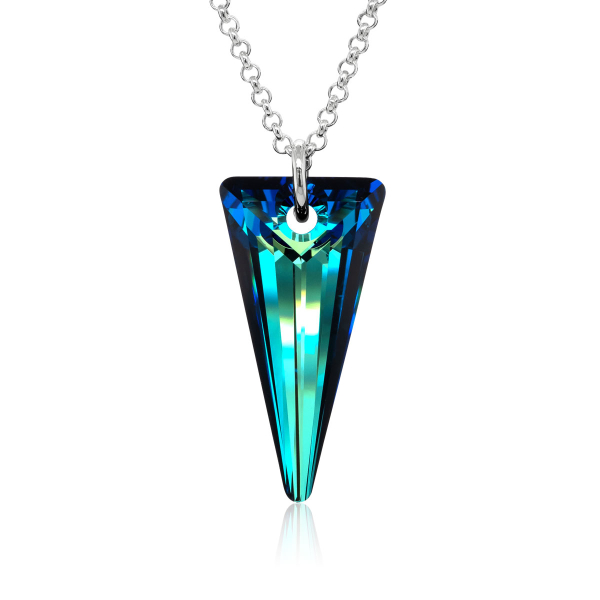 Halskette mit Swarovski Kristall SPIKE Bermuda Blue