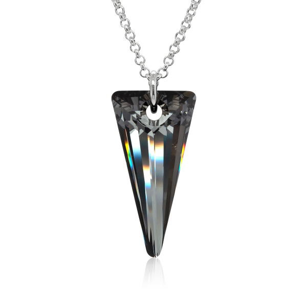 Halskette mit Swarovski Kristall SPIKE Silver Night